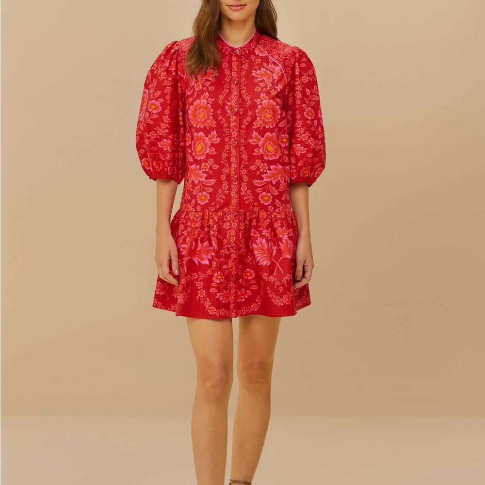 Red Olivia organic Cotton Mini Dress